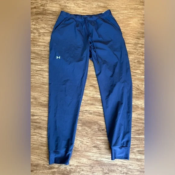Under armour navy draw string joggers fitness Pilates running yoga workout pants - Picture 1 of 7
